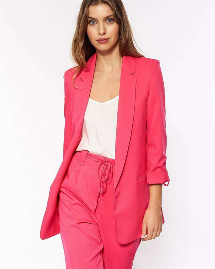 Springtime Chic Blushing Pink Oversized Spring Jacket