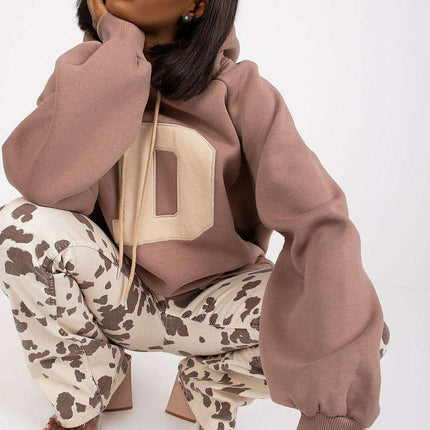 Trendy Women's Hooded Sweatshirt