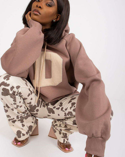 Trendy Women's Hooded Sweatshirt