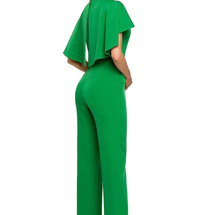 Elegant Cape-Style Jumpsuit - Made in EU