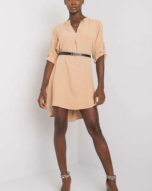 Chic Italian Belted Summer Dress For Women Casual Elegant