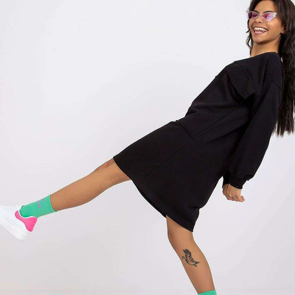 Casual Long Sleeve Pocket Dress