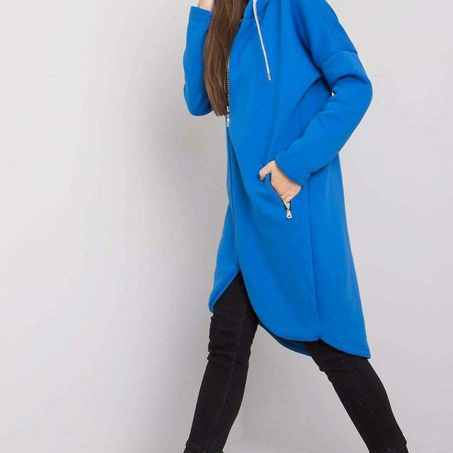 Asymmetrical Hooded Zip-Up Sweatshirt for Women
