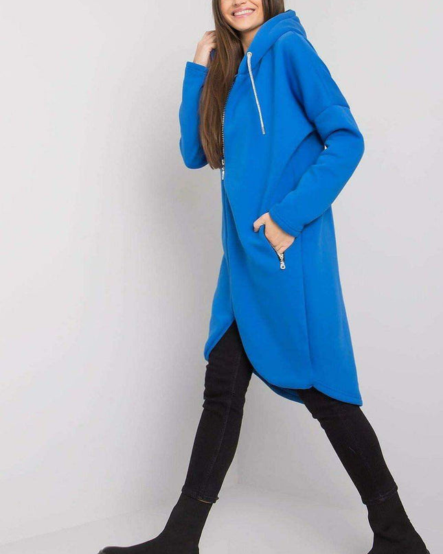 Asymmetrical Hooded Zip-Up Sweatshirt for Women