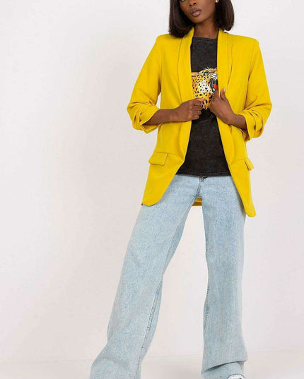 Elegant Italian Three Quarter Sleeve Moda Jacket For Women