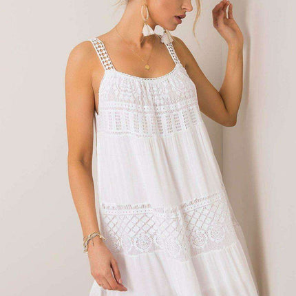 Elegantly Crafted Summer Flare Dress with Unique Openwork Design