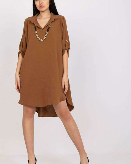 Chic Italian Asymmetrical Day Dress For Effortless Elegance