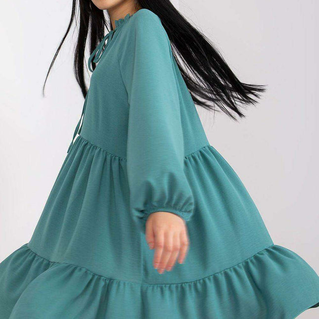 Italy Moda Elegant Flared Sleeve Day Dress For Women