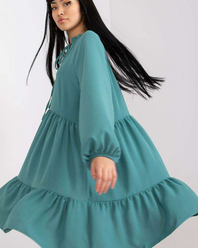 Italy Moda Elegant Flared Sleeve Day Dress For Women