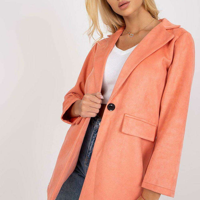 Sophisticated Suede Zip Jacket From Chic Italy Moda