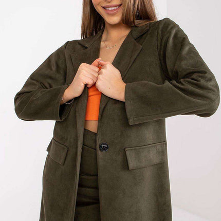 Sophisticated Suede Zip Jacket From Chic Italy Moda