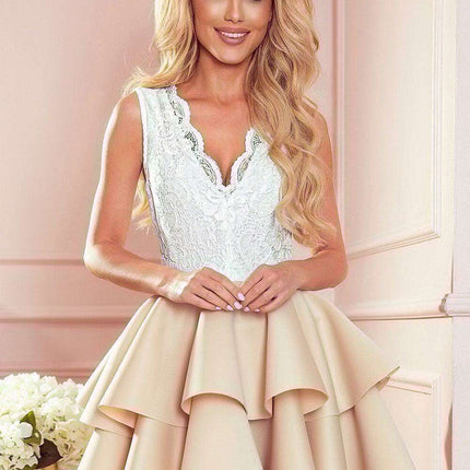 Crimson Elegance: Lace Evening Dress for Timeless Sophistication