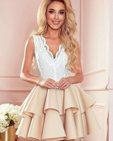 Crimson Elegance: Lace Evening Dress for Timeless Sophistication