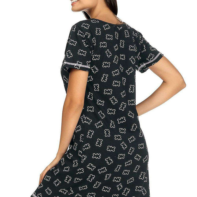 Cozy Teddy Bear Cotton Nightshirt