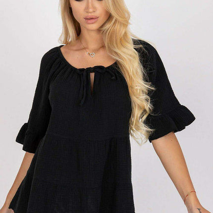 Chic Ruffled Cotton Top