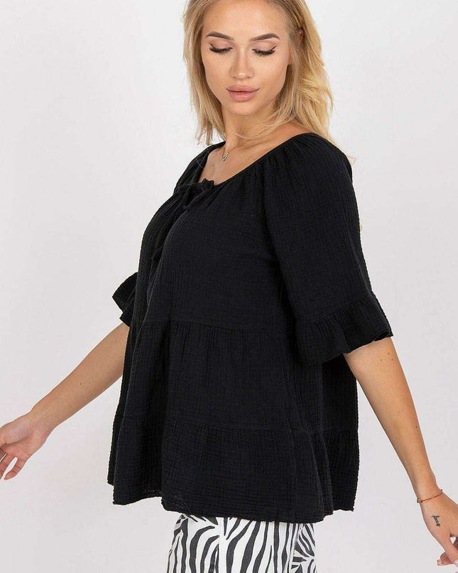 Chic Ruffled Cotton Top