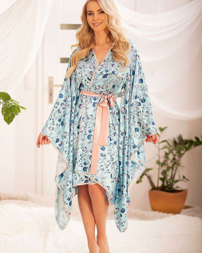 Chic Satin Springtime Lounge Robe