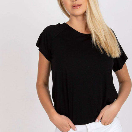 Elegant Bow-Back Short Sleeve Top