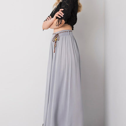 Sophisticated Viscose High-Waisted Wide Leg Trousers with Stylish Tie Belt - Très Elite