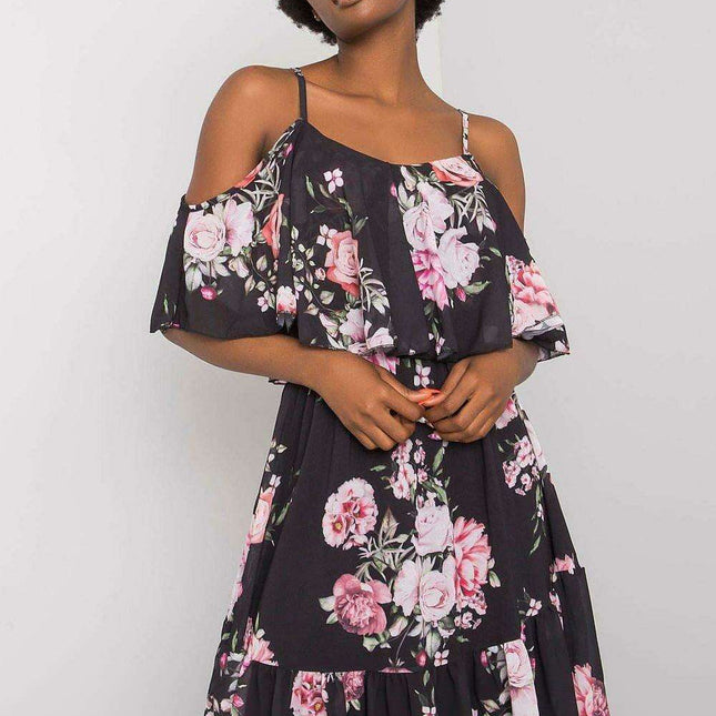 Chic Floral Strapless Day Dress