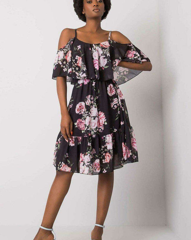 Chic Floral Strapless Day Dress
