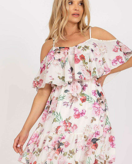 Chic Floral Strapless Day Dress
