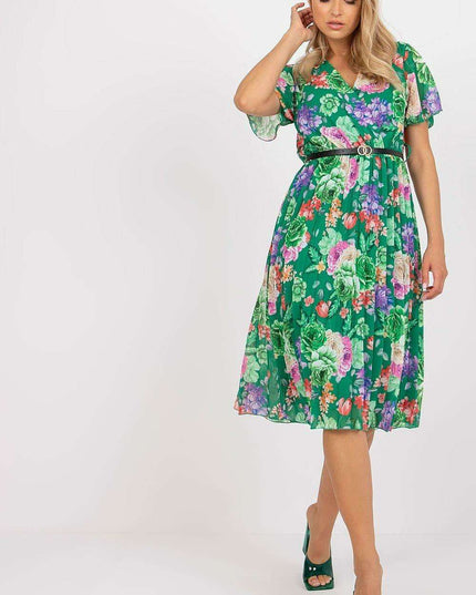 Chic Pleated Midi Dress For Effortless Elegance Everyday