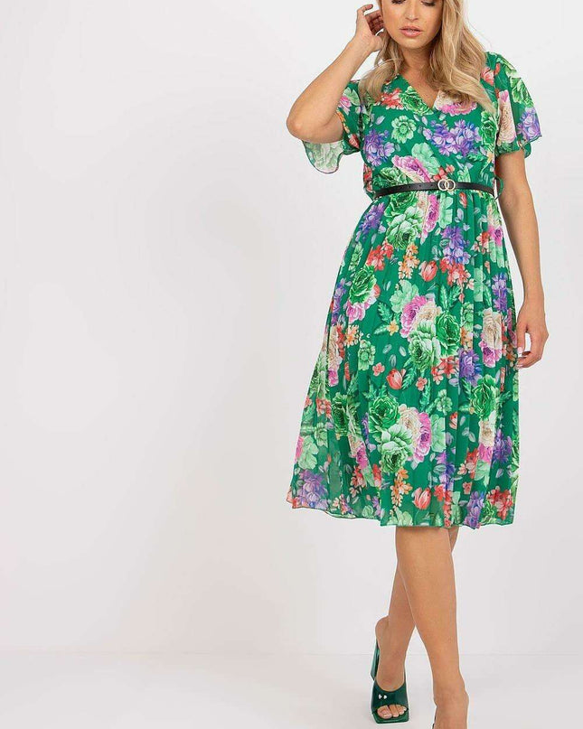 Chic Pleated Midi Dress For Effortless Elegance Everyday