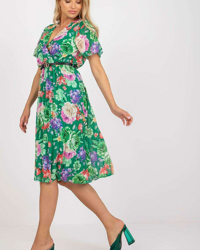 Chic Pleated Midi Dress For Effortless Elegance Everyday