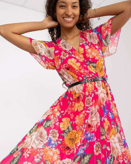 Chic Pleated Midi Dress For Effortless Elegance Everyday