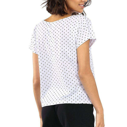 Luxurious Gold-Accent Cotton Short Sleeve Pajama Set