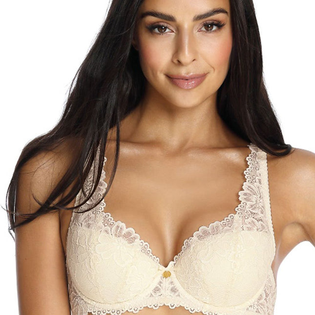 Mat Padded Bra with Adjustable Straps and Soft Comfort Cups