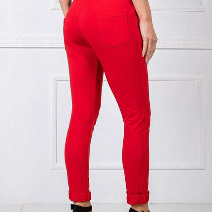 Stylish High-Waisted Cotton Blend Lounge Trousers
