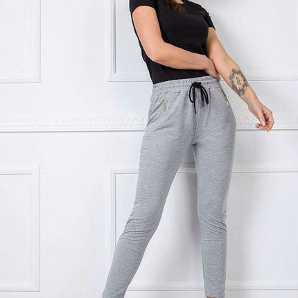 Stylish High-Waisted Cotton Blend Lounge Trousers