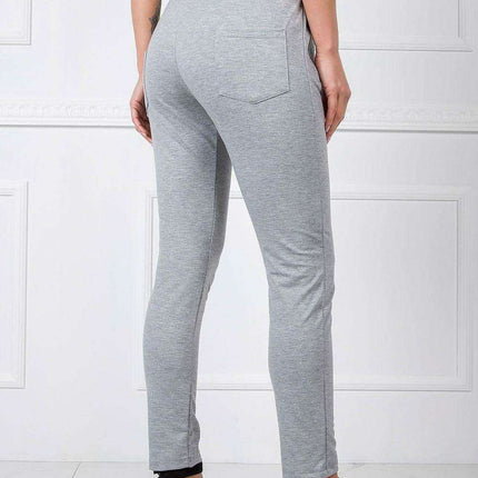 Stylish High-Waisted Cotton Blend Lounge Trousers