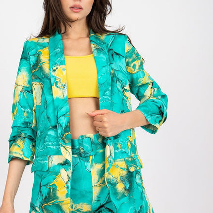 Vibrant Tailored Jacket With Structured Shoulders For Women - Très Elite
