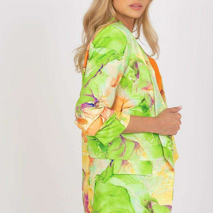 Vibrant Tailored Jacket With Structured Shoulders For Women