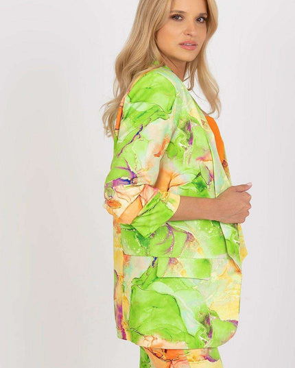 Vibrant Tailored Jacket With Structured Shoulders For Women