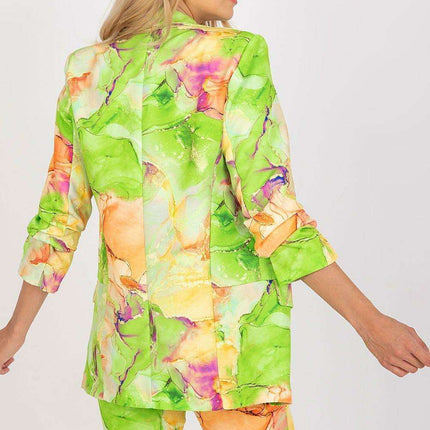 Vibrant Tailored Jacket With Structured Shoulders For Women