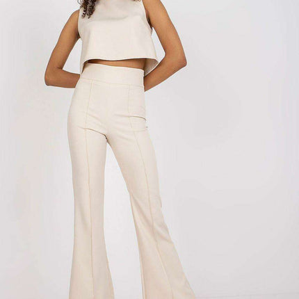 Chic Italian Blouse And Trousers Set European Tailoring