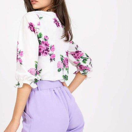 Elegant Italian Zip Front Shorts With Coordinating Belt