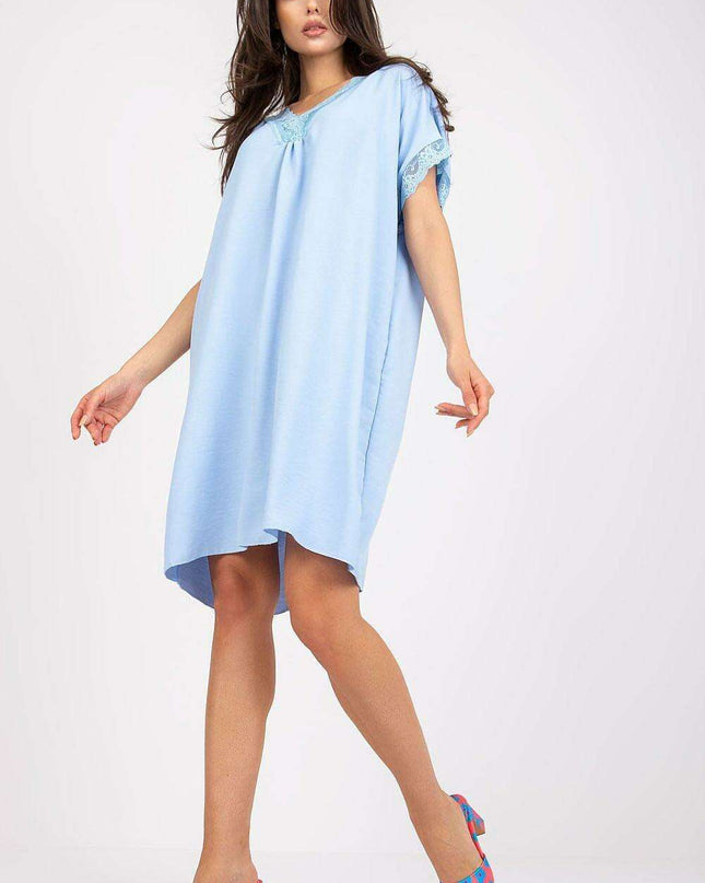 Chic Lace Embellished Casual Dress for Everyday Comfort