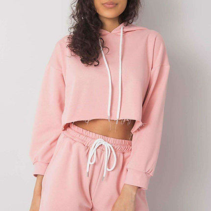 Stylish Athleisure Hoodie and Shorts Set with Adjustable Waistband