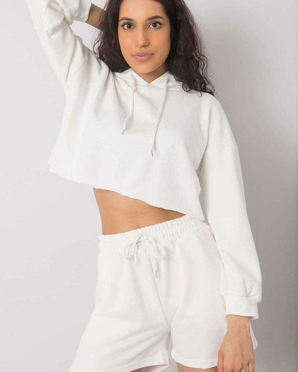 Stylish Athleisure Hoodie and Shorts Set with Adjustable Waistband