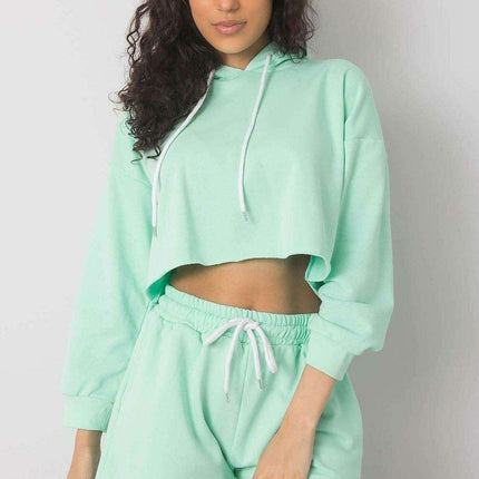 Stylish Athleisure Hoodie and Shorts Set with Adjustable Waistband