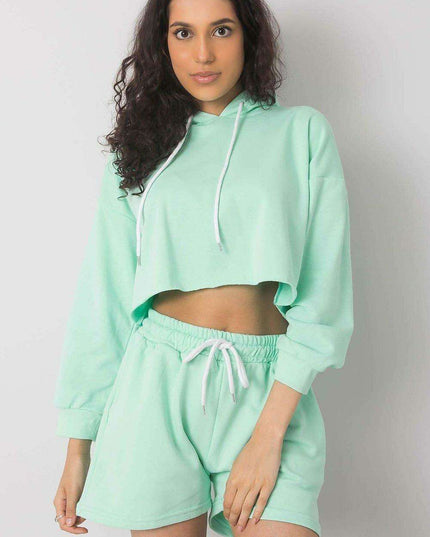Stylish Athleisure Hoodie and Shorts Set with Adjustable Waistband