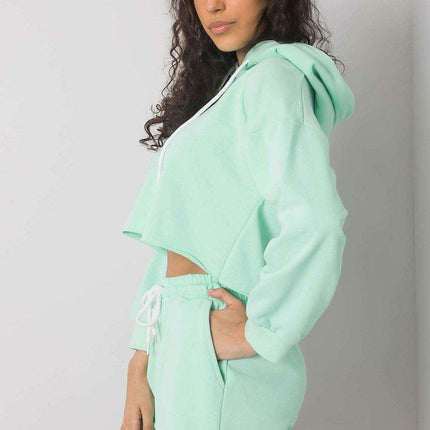 Stylish Athleisure Hoodie and Shorts Set with Adjustable Waistband