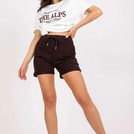 Chic High-Waisted Cotton Blend Summer Shorts