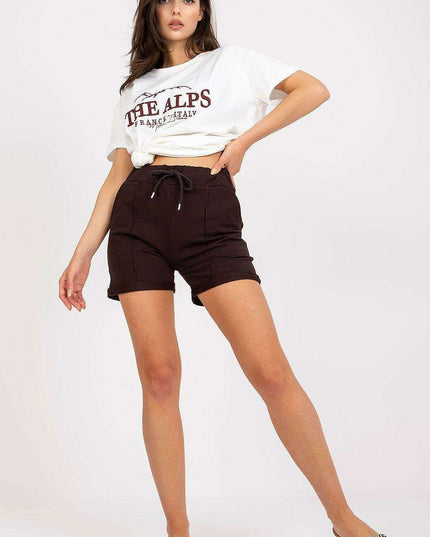 Chic High-Waisted Cotton Blend Summer Shorts