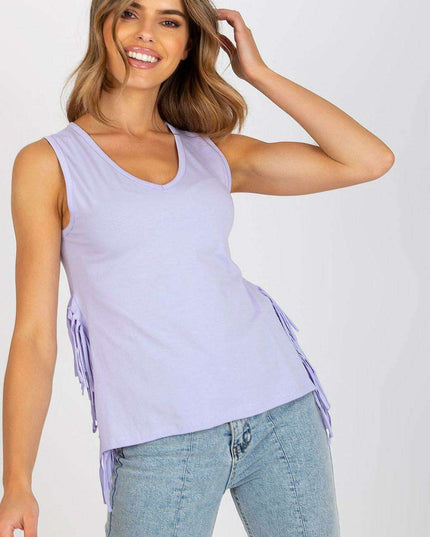 Chic Heart Neckline Sleeveless Summer Tee